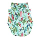 Hawaiian Camp Shirt - Surfboards and Palms at Doggie Design